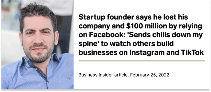 WOOF. Joe was two weeks away from selling his company for $100m. It fell through. We helped him through it and learned from his experience. Imagine hearing Joe’s story the day this happened. You wouldn't be smiling either!