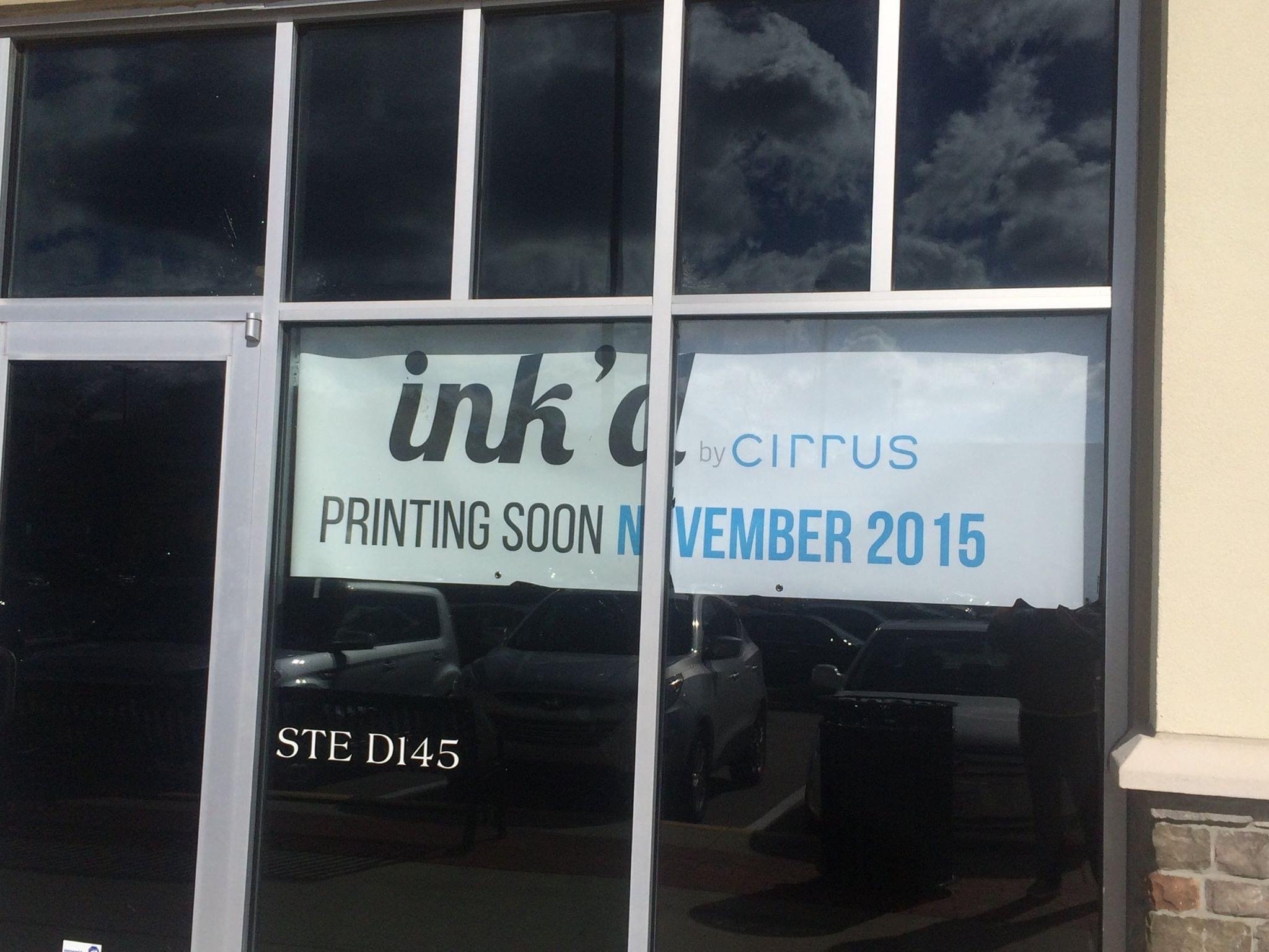 The early Ink'd storefront - pre-opening