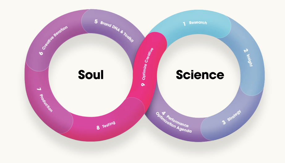 The ongoing 9-step Soul + Science process