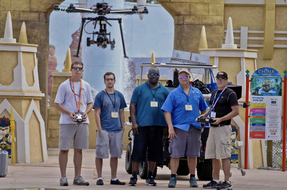 2015: Filming for LEGOLAND in Florida with one of our first “Heavy Lift” Drones