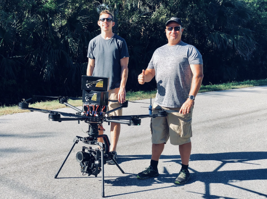 2018: Jordy and I with the First MFD 5000 Heavy Lift Drone Prototype