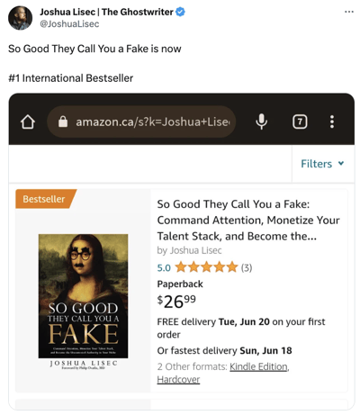 No. 1 on Amazon