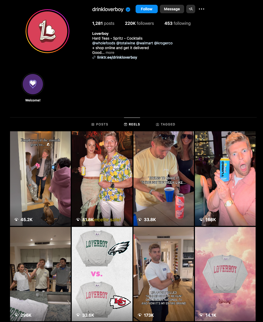Loverboy's Instagram page